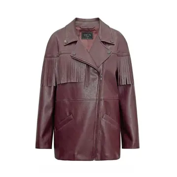 DYON D25-9070 Fringed Biker Jacket: Rebel Romance in Vegan Leather