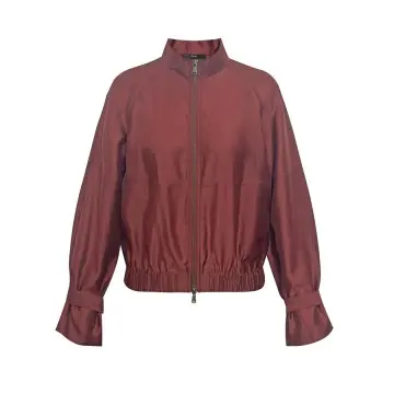 DYON D25-9525 Bomber Jacket: Rich Elegance in Fluid Silhouette