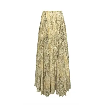 DYON D26-9034-1 Animal-Print Maxi Skirt: Wild Elegance in Flowing Grace