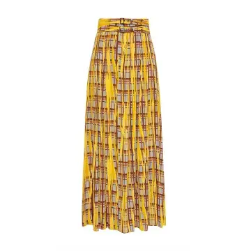 DYON D25-9380 Printed Midi Skirt: Artistic Fusion in Flowing Grace